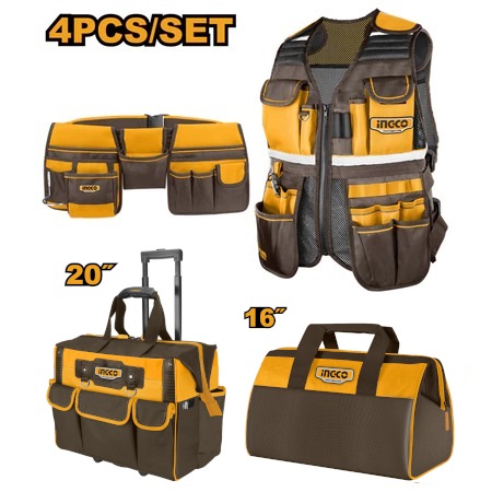 INGCO 4PCS TOOL BAG COMBO SET COS230910
