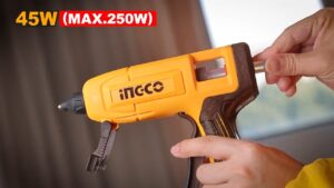INGCO ELECTRIC GLUE GUN 45W-MAX250W WITH 8PCS150MM GLUE STICK GG408 thumbnail