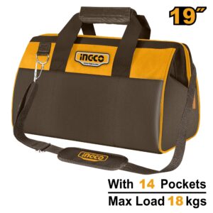 INGCO 19 INCH TOOL BAG WITH 6 POCKETS OUTSIDE + 8 INSIDE HTBG281928 thumbnail