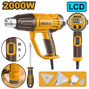 INGCO 3 STAGES HEAT GUN 2000W LCD DISPLAY HG200058 thumbnail