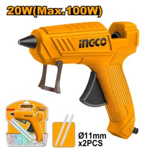 INGCO ELECTRIC GLUE GUN 20W WITH 2PCS 150MM GLUE STICK GG148 thumbnail