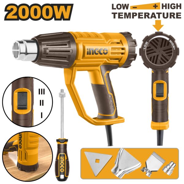 INGCO 3 STAGES HEAT GUN 2000W HG200047