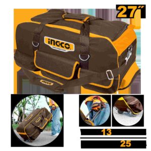 INGCO 27" TELESCOPIC PULL HANDLE WHEELED TOOL BAG 685X295X320MM HRRTB2715 thumbnail