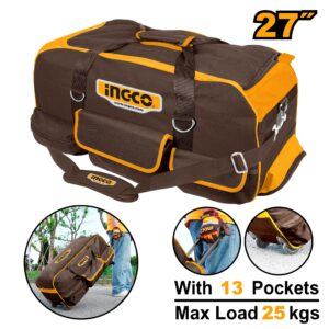 INGCO 27" TELESCOPIC PULL HANDLE WHEELED TOOL BAG 685X295X320MM HRRTB2715 thumbnail