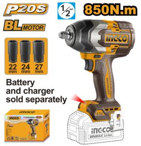 INGCO 20V BRUSHLESS 1/2" IMPACT WRENCH 850NM CIWLI20851 (BARE UNIT) thumbnail