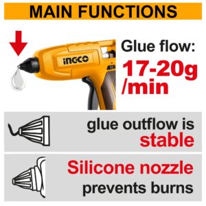 INGCO 20V LI-ION GLUE GUN W/3X11.2MM GLUE STICK CGGLI2003 (BARE UNIT) thumbnail