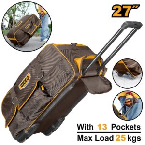 INGCO 27" TELESCOPIC PULL HANDLE WHEELED TOOL BAG 685X295X320MM HRRTB2715 thumbnail