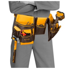 INGCO 10 POCKETS TOOL POUCH WITH ADJ. WAIST BELT HTBP020328 thumbnail